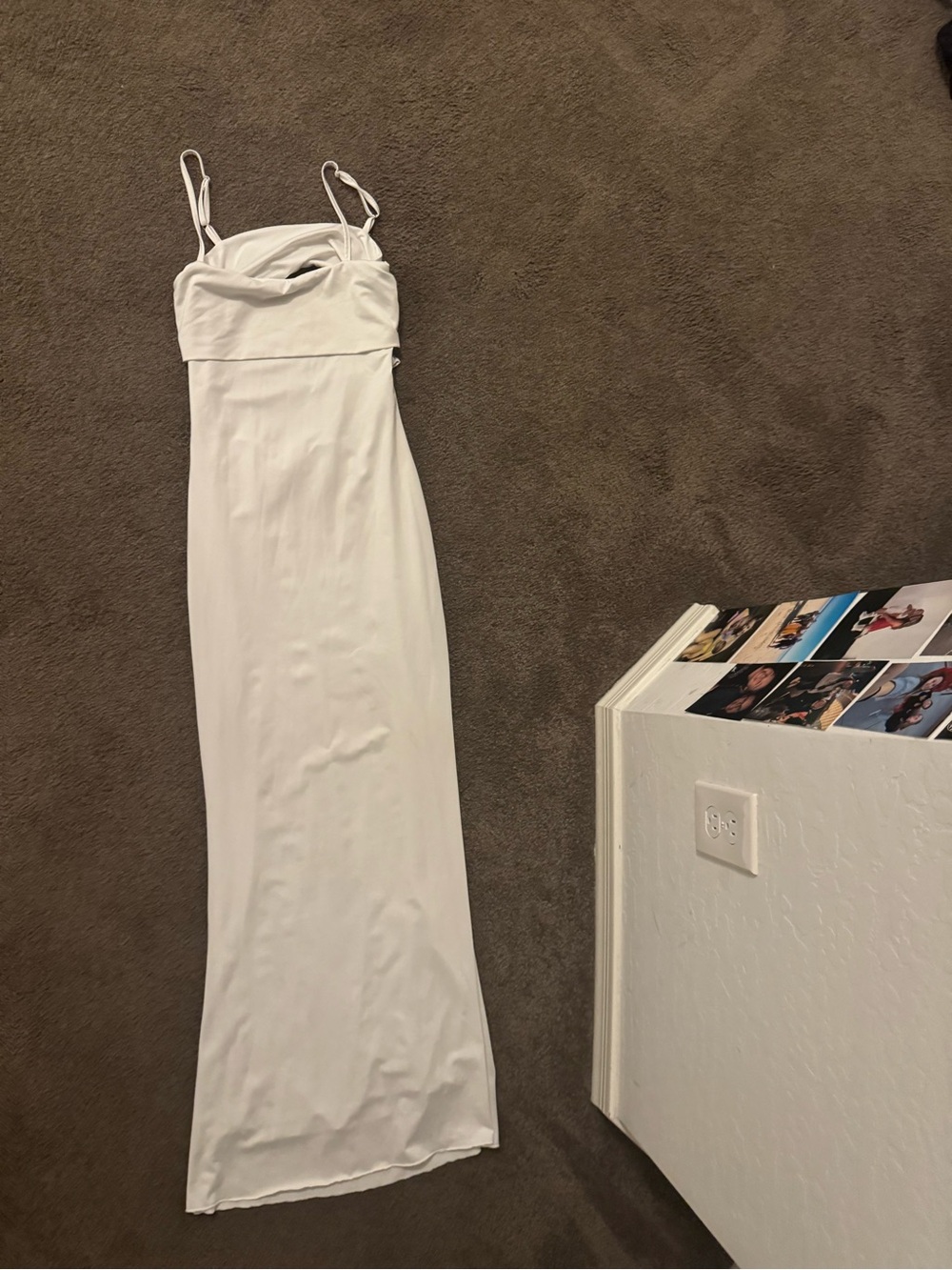 White Spaghetti-Strap Maxi Dress